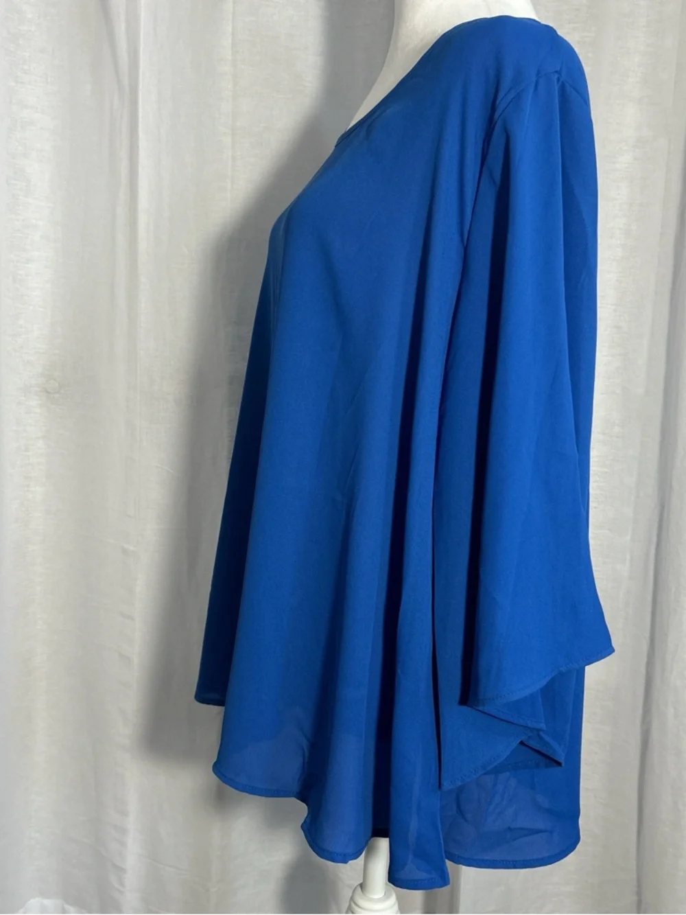Women's Scoop Neck Flow Tunic in Royal Blue - Picture 4 of 5